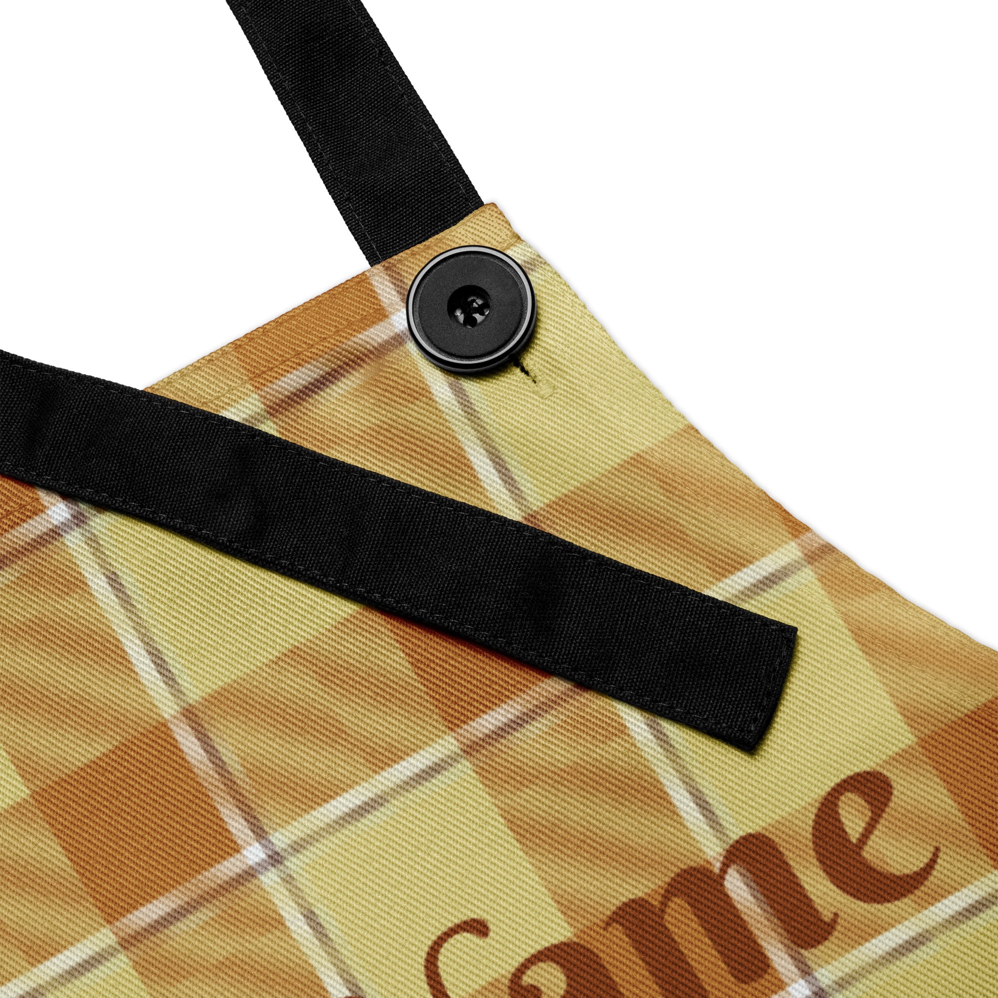 Personalized Zombie and Copper Plaid Apron - Scottish Squares