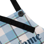 Personalized Pink Cloud and Blue Lagoon Plaid Apron - Scottish Squares