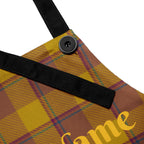 Personalized Potters Clay and Pizza Plaid Apron - Scottish Squares