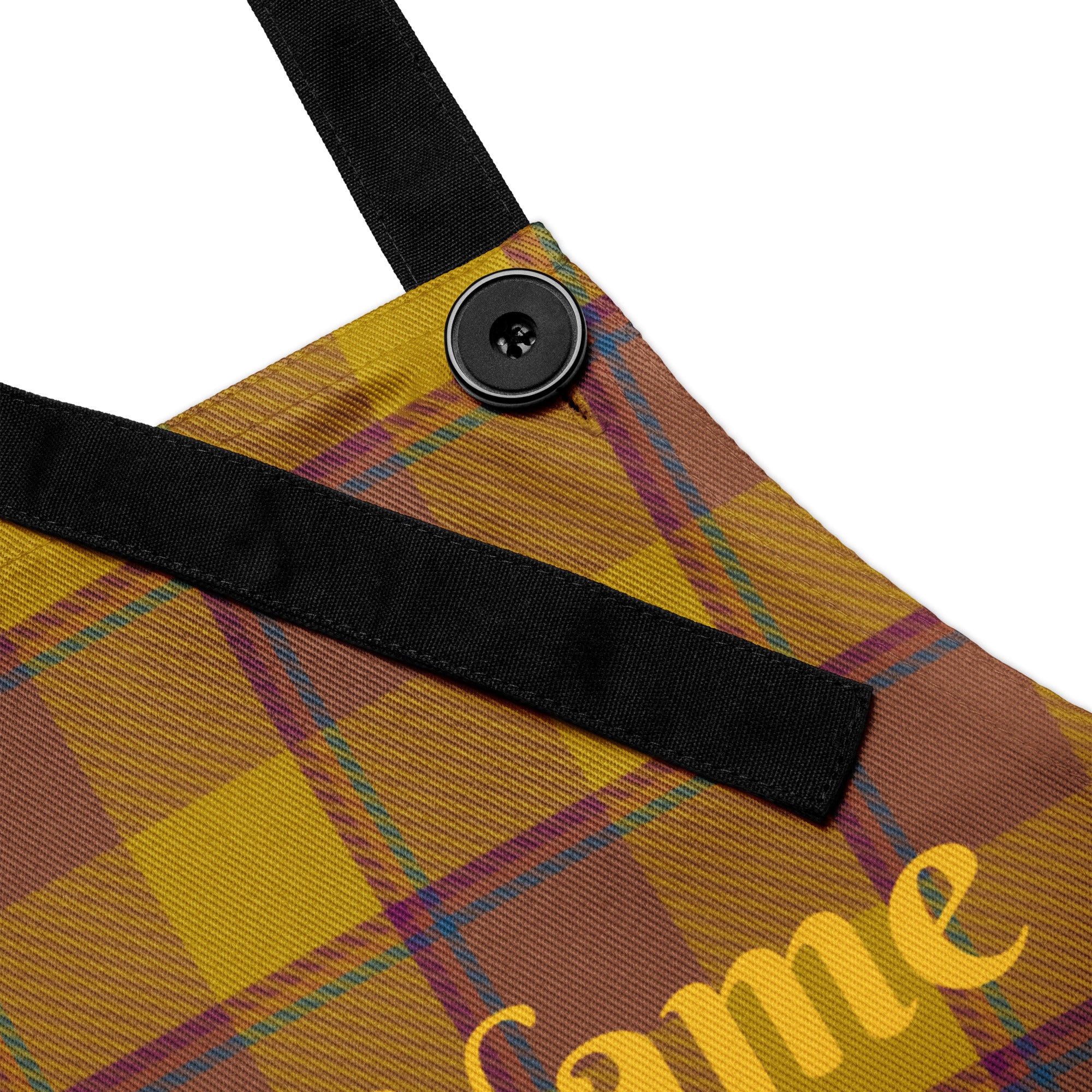 Personalized Potters Clay and Pizza Plaid Apron - Scottish Squares
