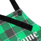 Personalized Spring Green and Finlandia Plaid Apron - Scottish Squares