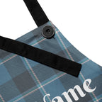 Personalized Hoki and Shuttle Gray Plaid Apron - Scottish Squares