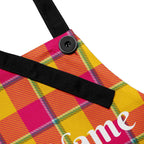 Personalized Corn and Razzmatazz Plaid Apron - Scottish Squares