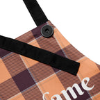 Personalized Hit Pink and Livid Brown Plaid Apron - Scottish Squares