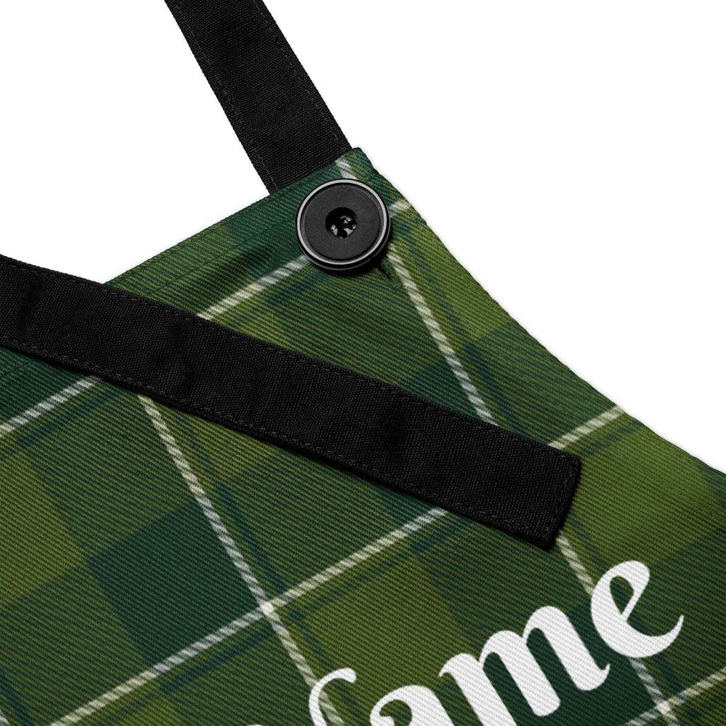 Personalized Woodland and Evergreen Plaid Apron - Scottish Squares