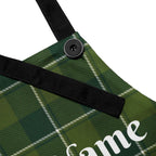 Personalized Woodland and Evergreen Plaid Apron - Scottish Squares