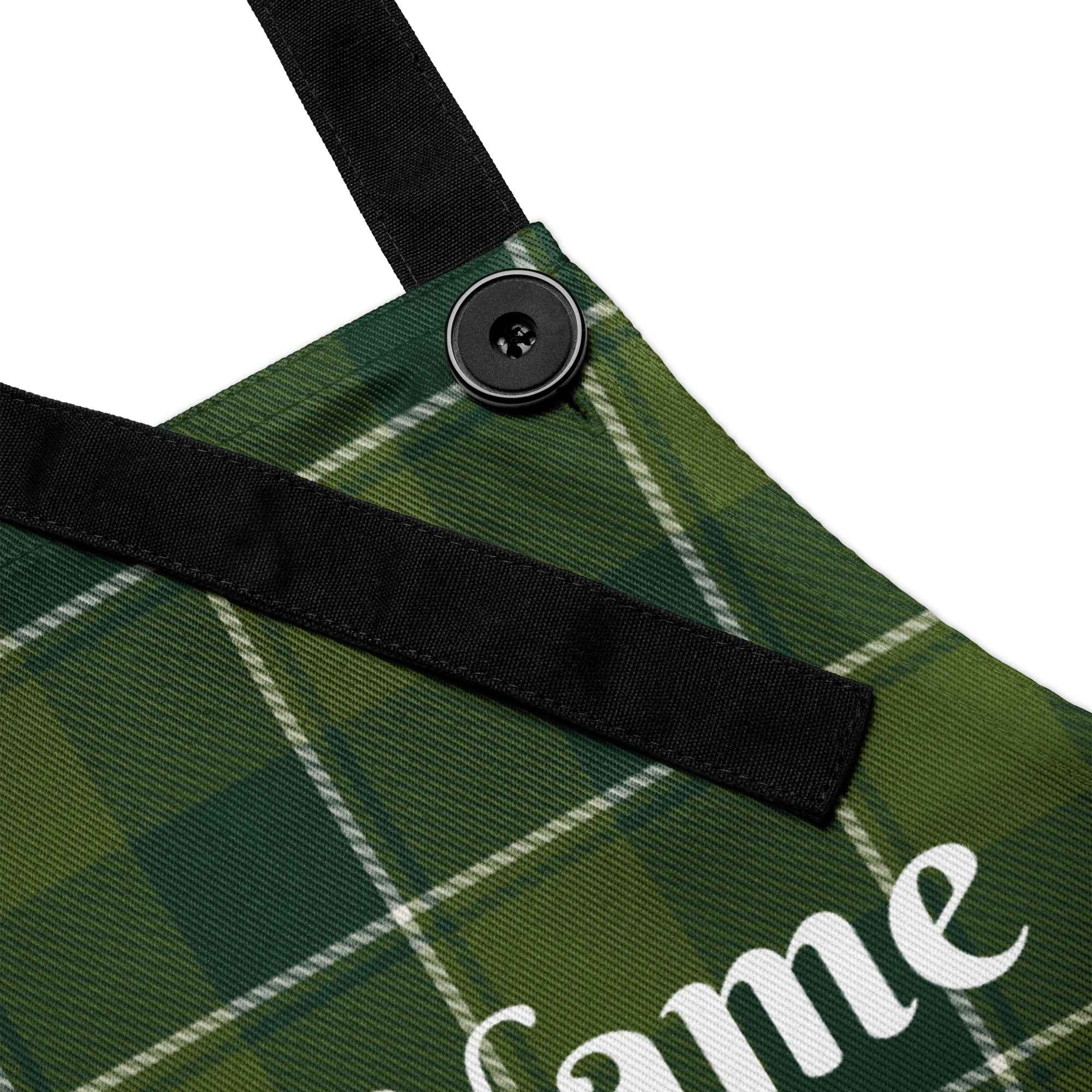 Personalized Woodland and Evergreen Plaid Apron - Scottish Squares