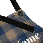 Personalized Cello and Donkey Brown Plaid Apron - Scottish Squares