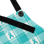 Apron Ovarian Cancer Awareness Plaid - Scottish Squares