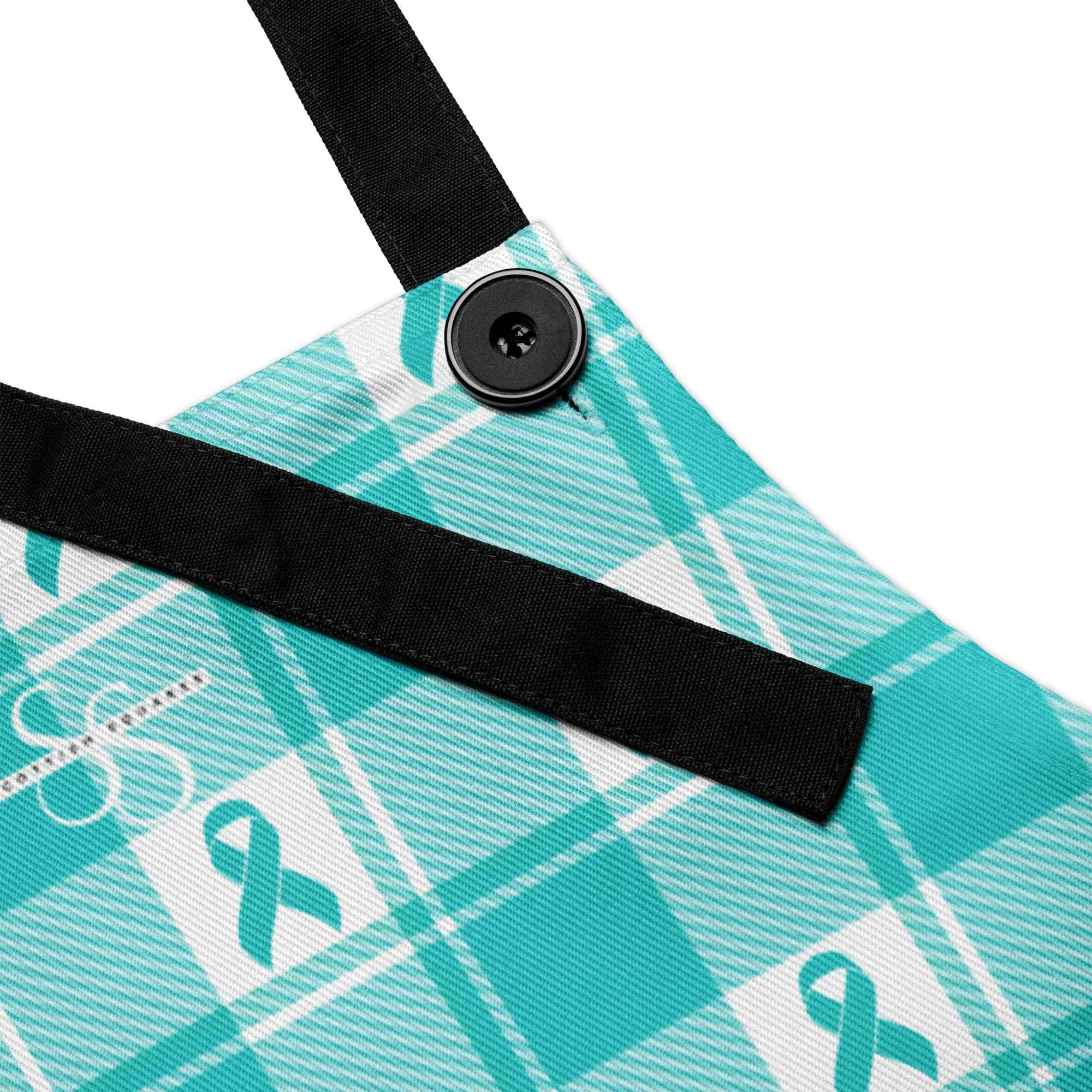 Apron Ovarian Cancer Awareness Plaid - Scottish Squares