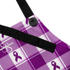 Apron Pancreatic Cancer Awareness Plaid - Scottish Squares