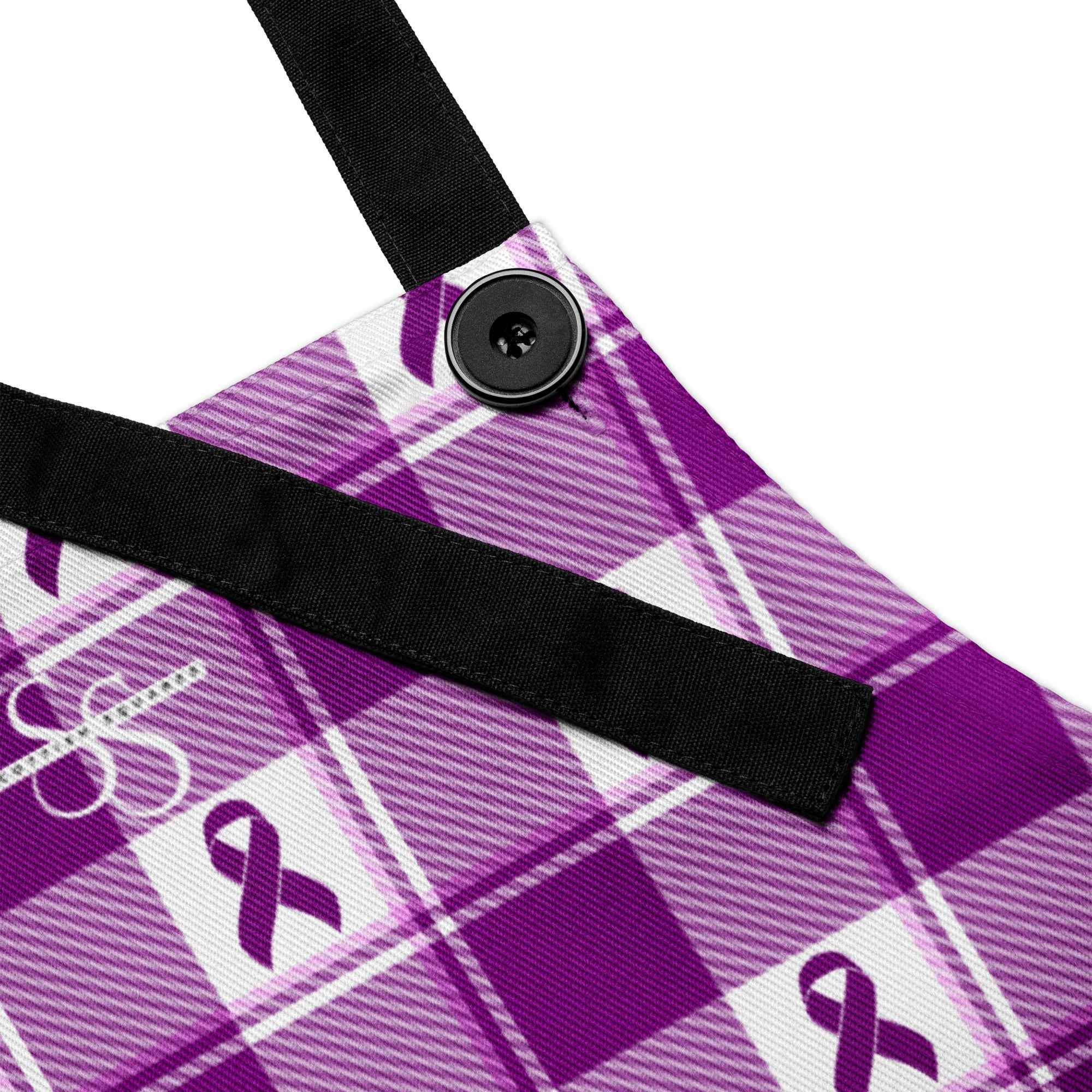 Apron Pancreatic Cancer Awareness Plaid - Scottish Squares