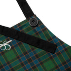 Apron Green Blue Orange Plaid Tartan