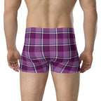 Purple and Trendy Pink Plaid Boxer Briefs - Scottish Squares