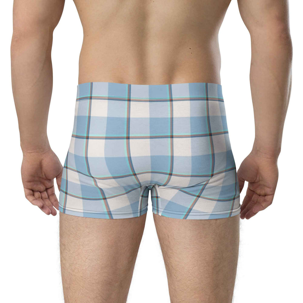 Pink Cloud and Blue Lagoon Plaid Boxer Briefs - Scottish Squares