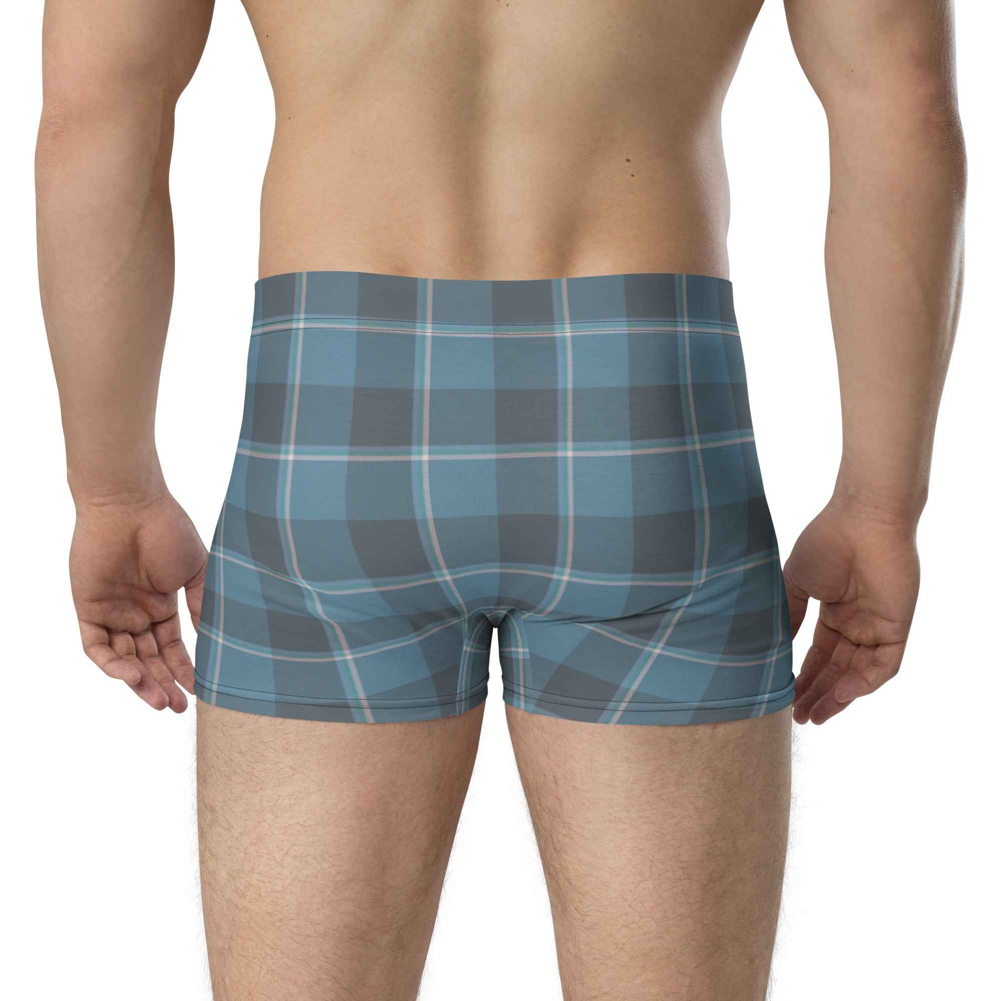 Hoki and Shuttle Gray Plaid Boxer Briefs - Scottish Squares