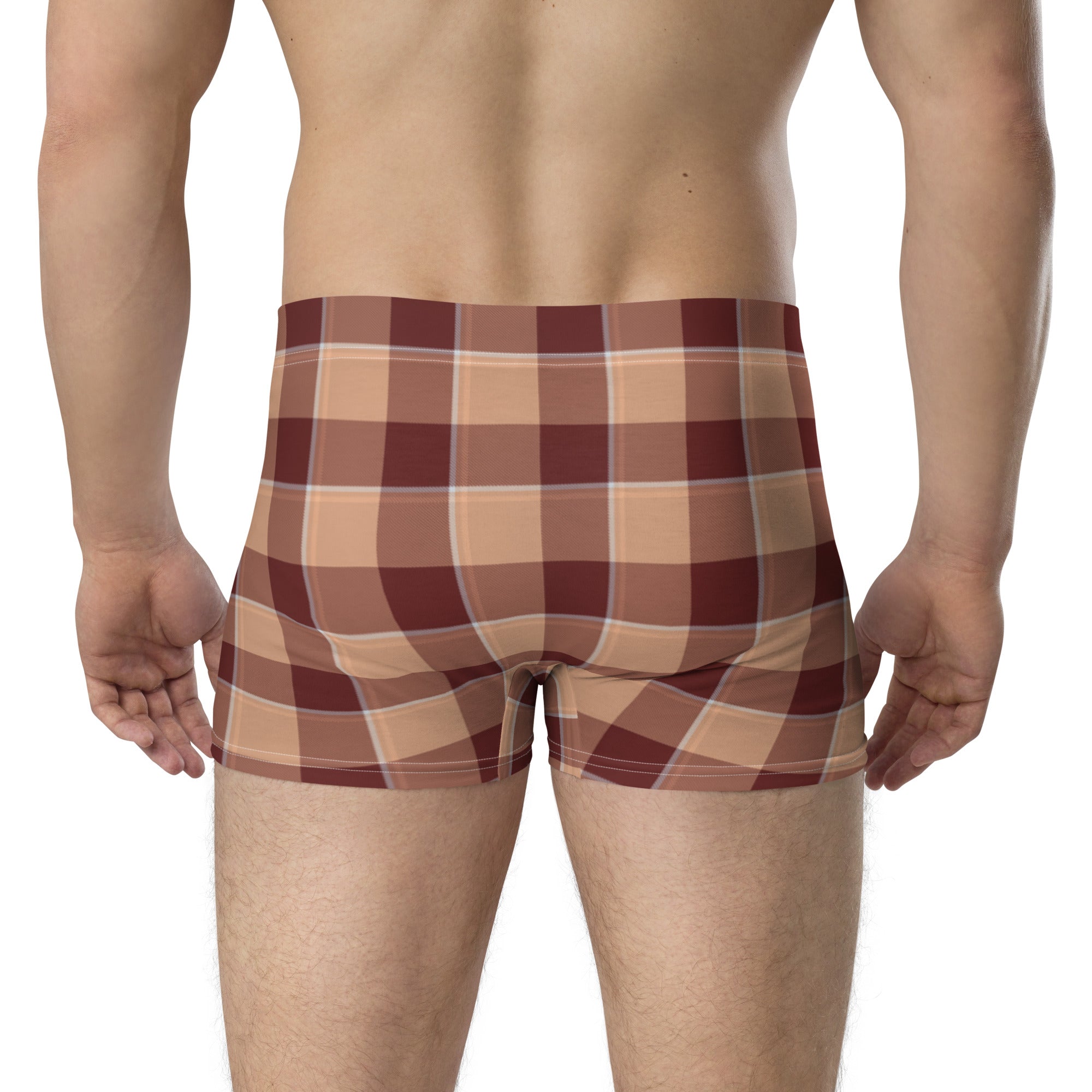 Whiskey and Livid Brown Plaid Boxer Briefs - Scottish Squares