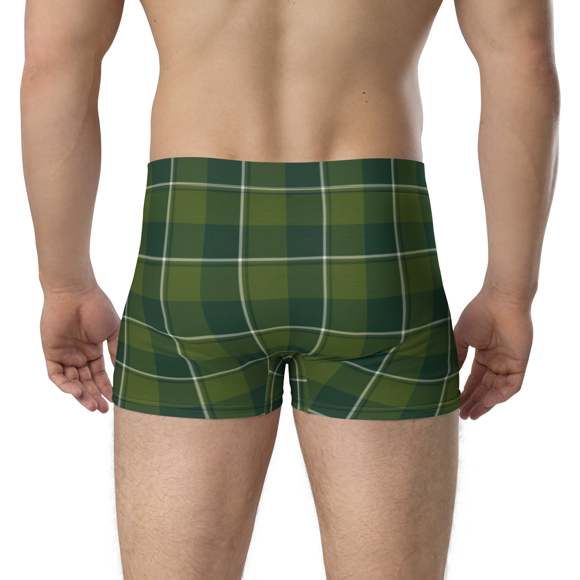 Woodland and Evergreen Plaid Boxer Briefs - Scottish Squares