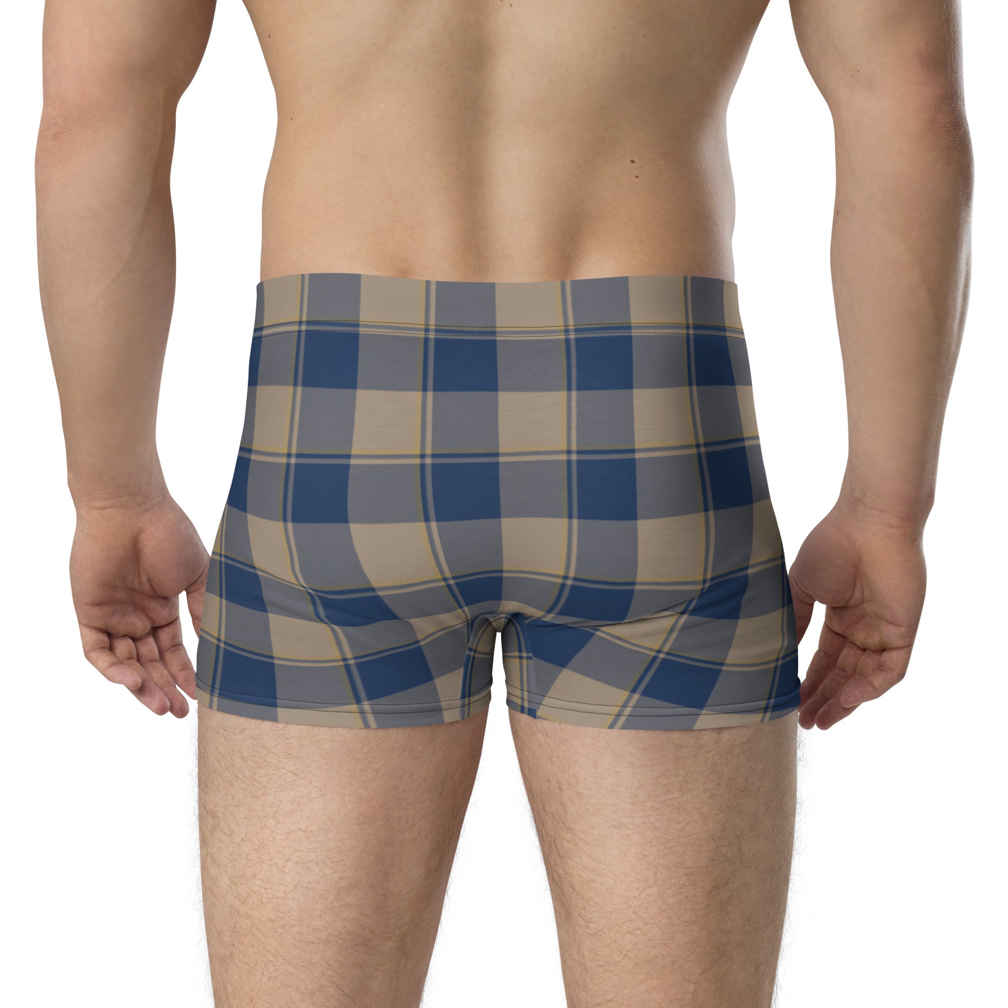 Cello and Donkey Brown Plaid Boxer Briefs - Scottish Squares