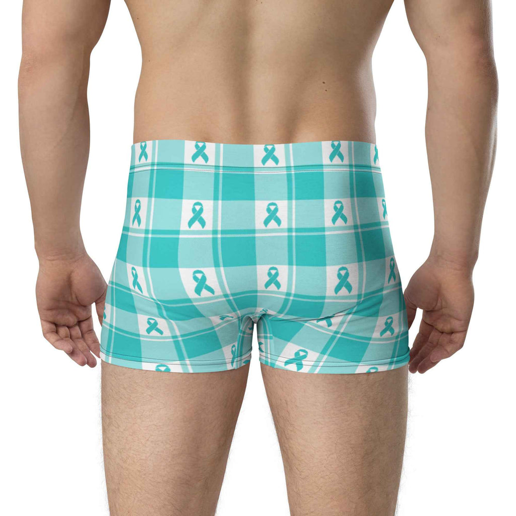 Boxer Briefs Ovarian Cancer Awareness Plaid - Scottish Squares