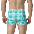 Boxer Briefs Ovarian Cancer Awareness Plaid - Scottish Squares