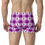 Boxer Briefs Pancreatic Cancer Awareness Plaid - Scottish Squares