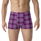 Purple and Trendy Pink Plaid Boxer Briefs - Scottish Squares