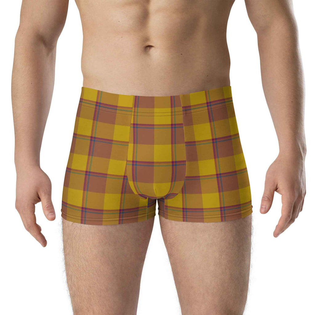 Potters Clay and Pizza Plaid Boxer Briefs - Scottish Squares