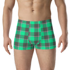 Spring Green and Finlandia Plaid Boxer Briefs - Scottish Squares