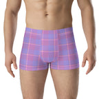 Viola and Dull Lavender Plaid Boxer Briefs - Scottish Squares
