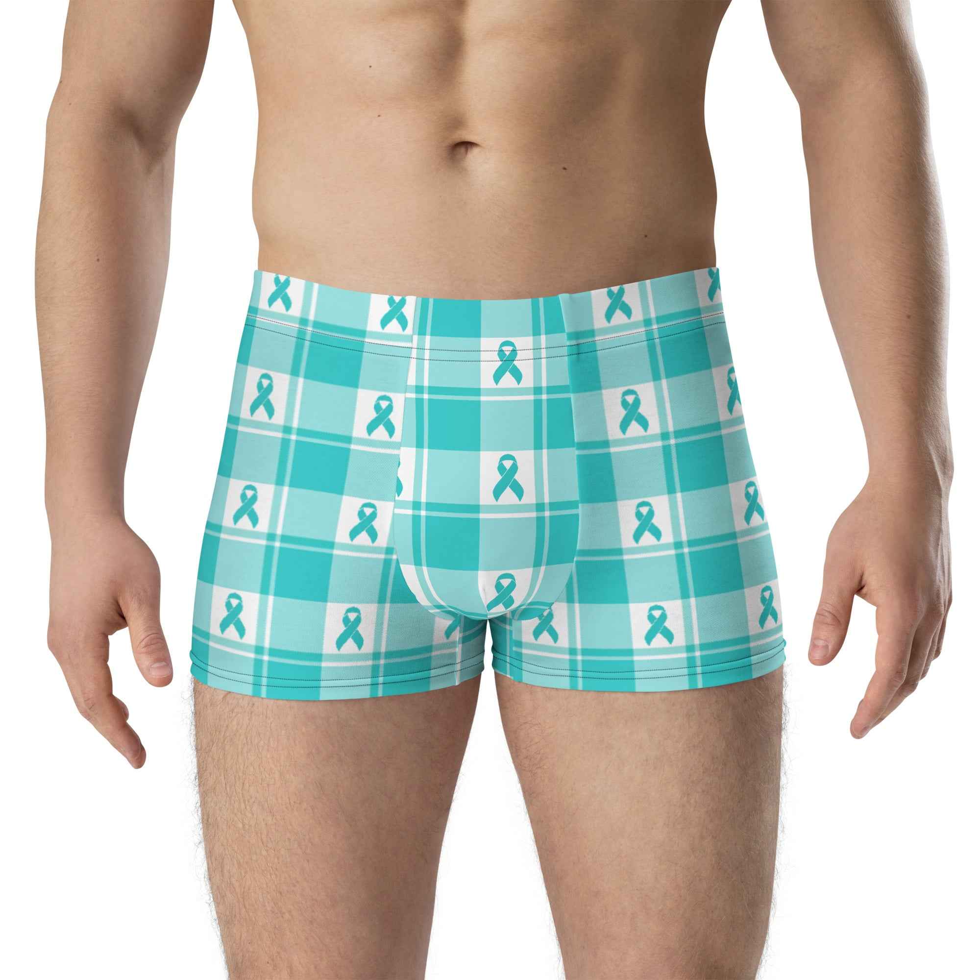 Boxer Briefs Ovarian Cancer Awareness Plaid 3XL - Scottish Squares