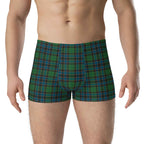 Boxer Briefs Green Blue Orange Plaid Tartan