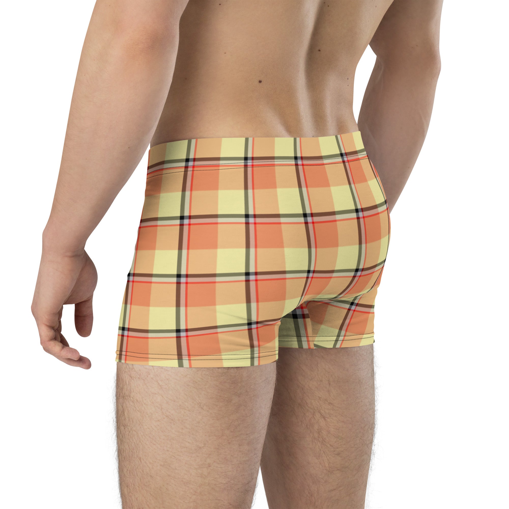Claystone and Morning Mist Plaid Boxer Briefs - Scottish Squares