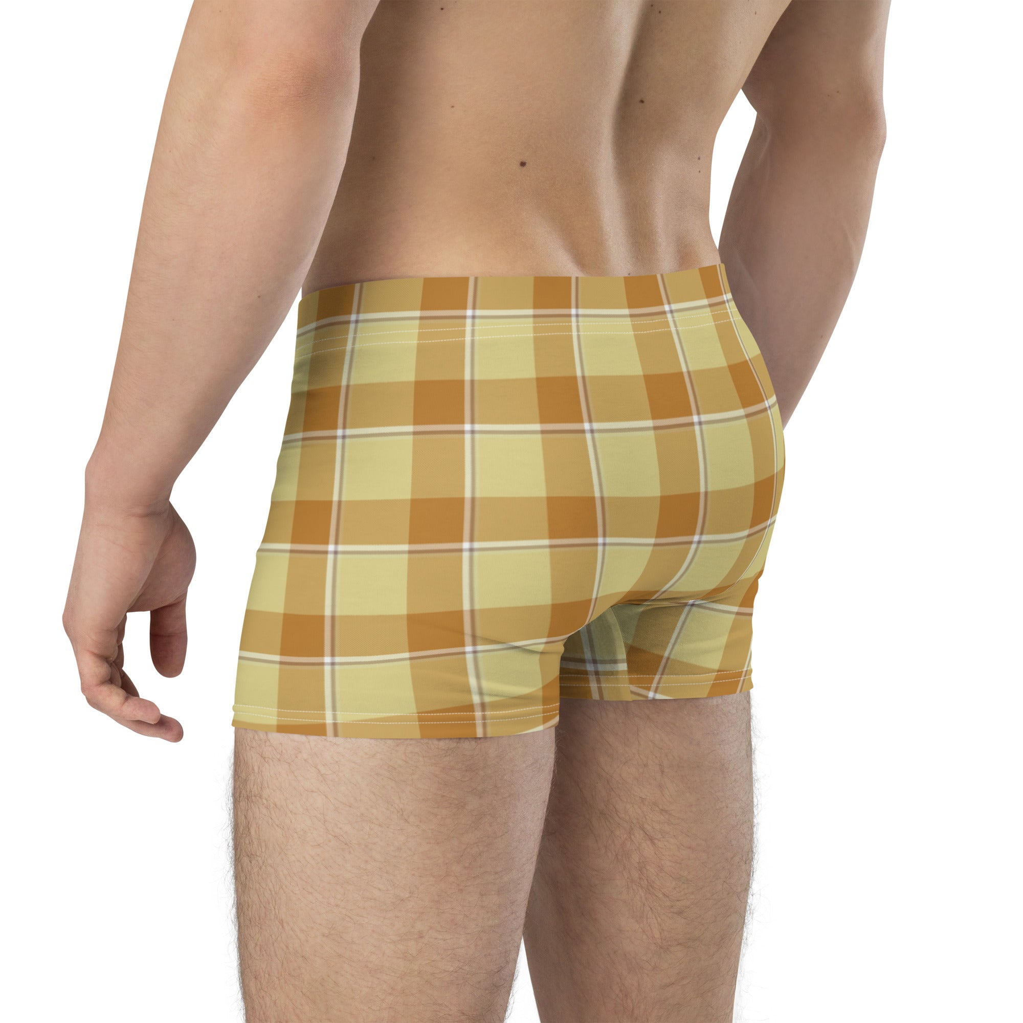 Zombie and Copper Plaid Boxer Briefs - Scottish Squares