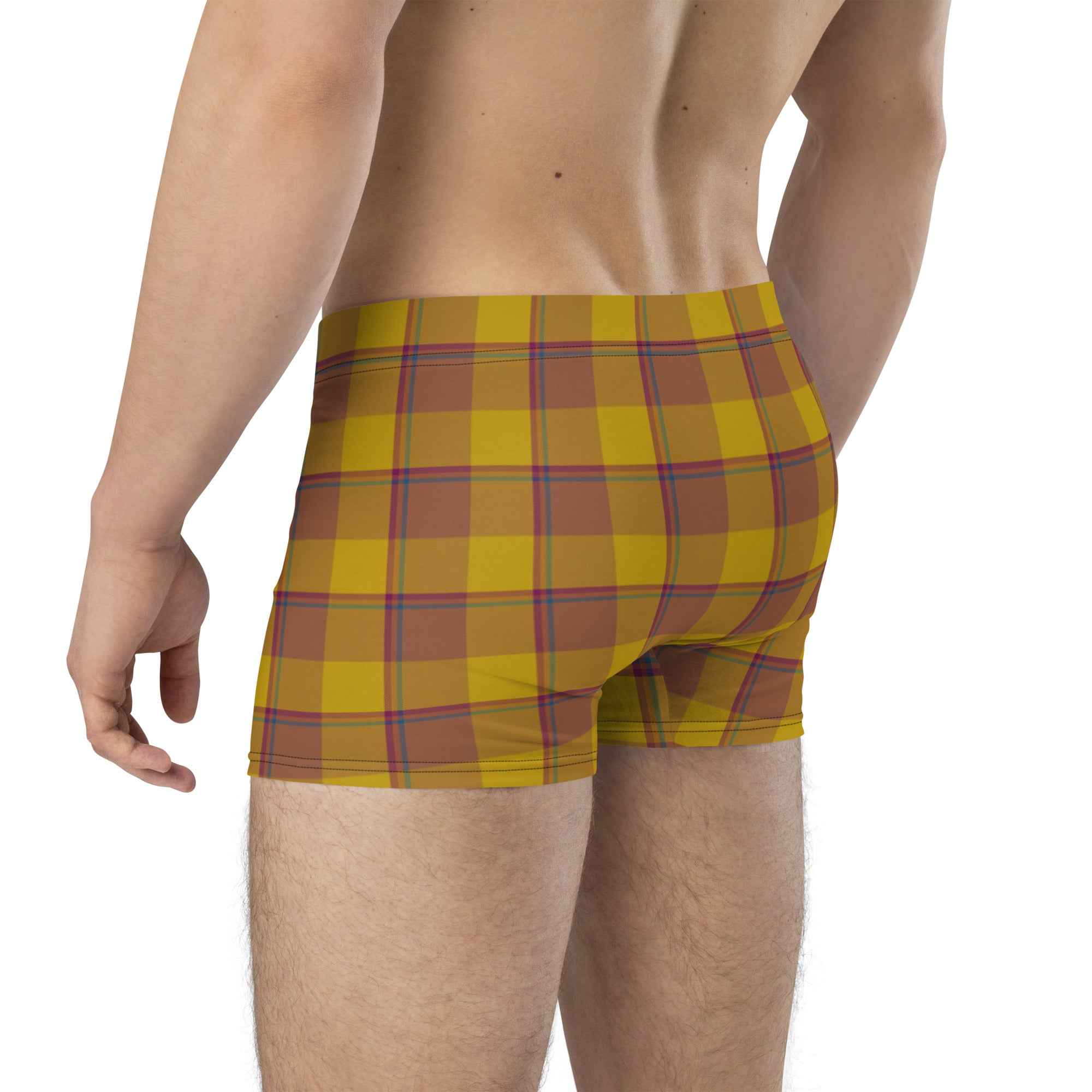 Potters Clay and Pizza Plaid Boxer Briefs - Scottish Squares