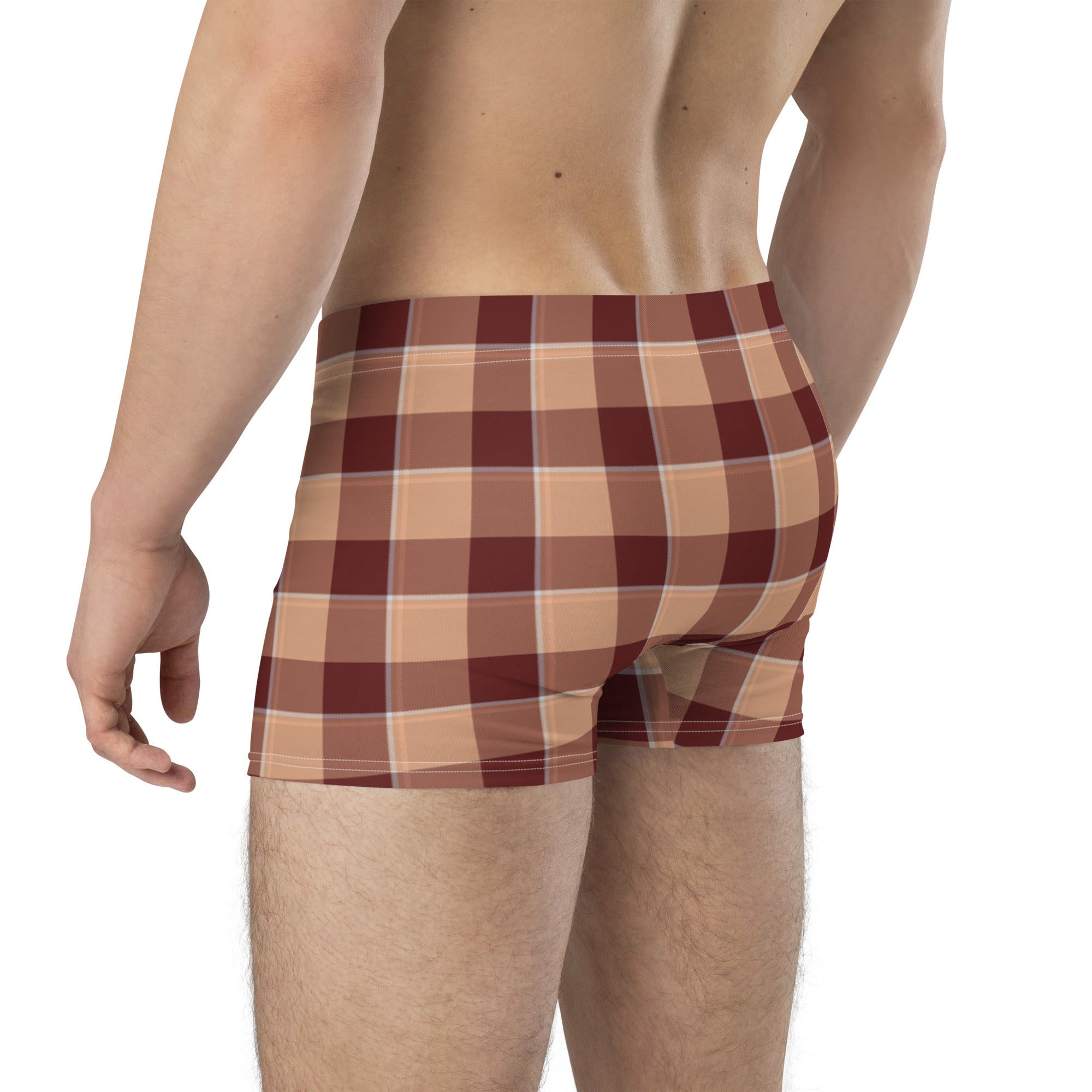 Whiskey and Livid Brown Plaid Boxer Briefs - Scottish Squares