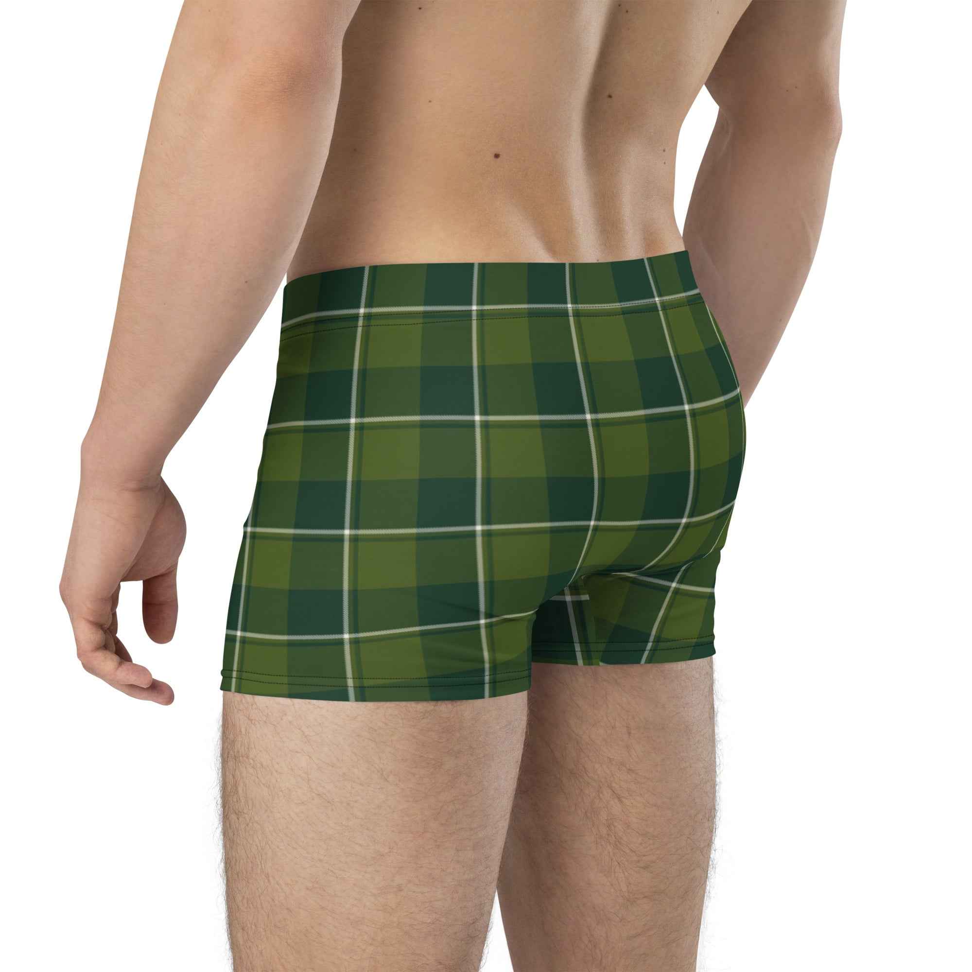 Woodland and Evergreen Plaid Boxer Briefs - Scottish Squares