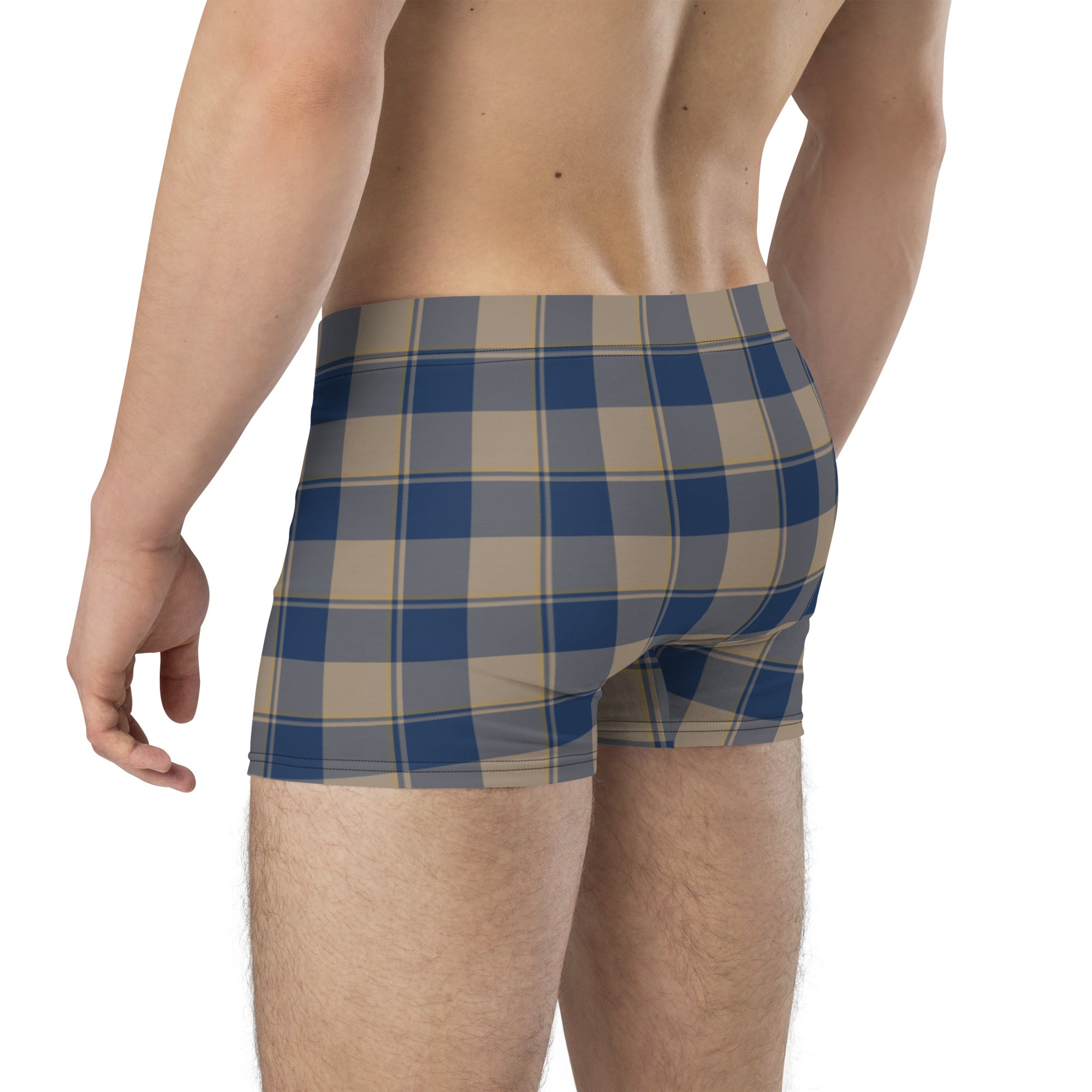 Cello and Donkey Brown Plaid Boxer Briefs - Scottish Squares