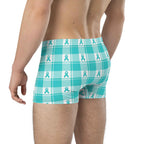 Boxer Briefs Ovarian Cancer Awareness Plaid - Scottish Squares