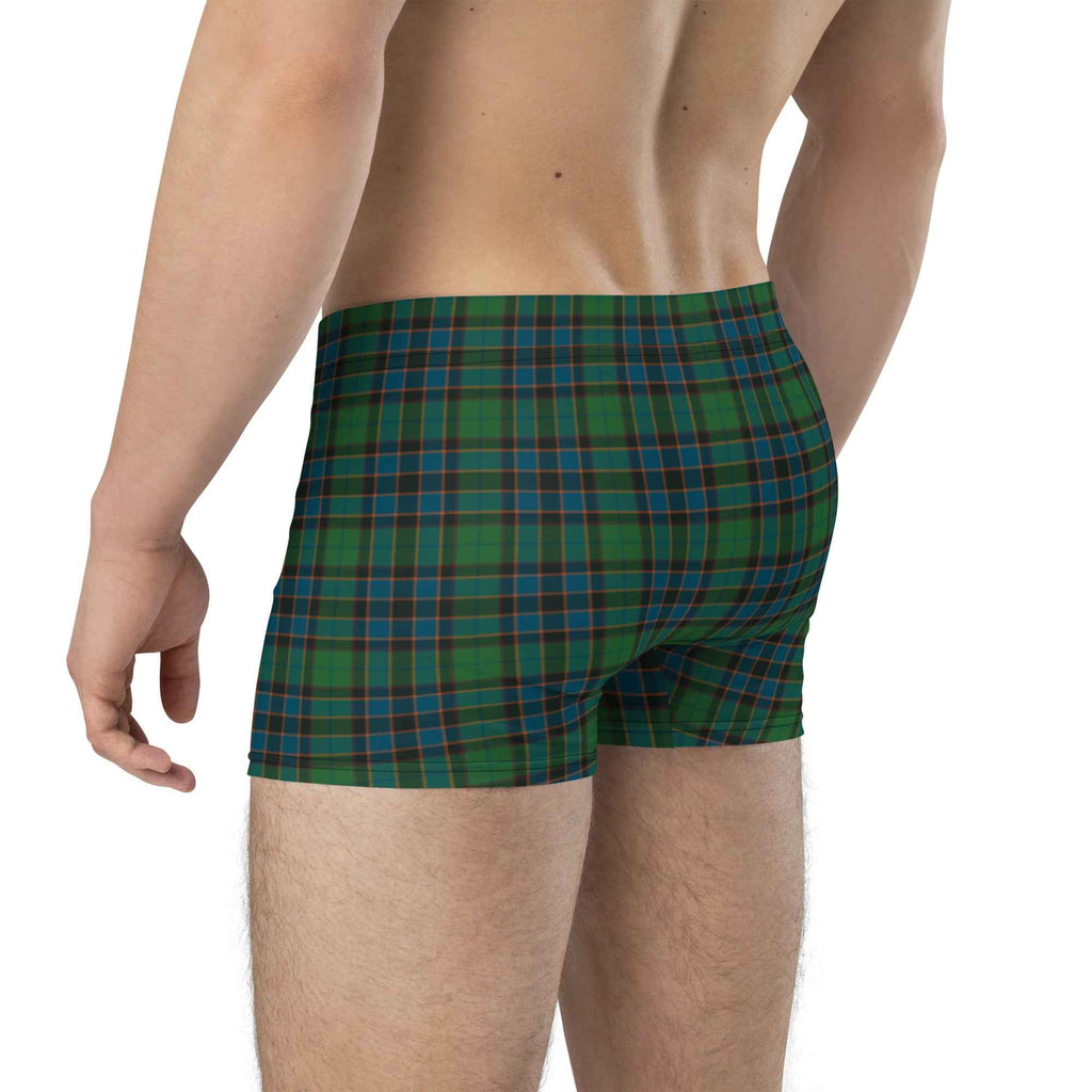 Boxer Briefs Green Blue Orange Plaid Tartan