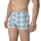 Pink Cloud and Blue Lagoon Plaid Boxer Briefs - Scottish Squares