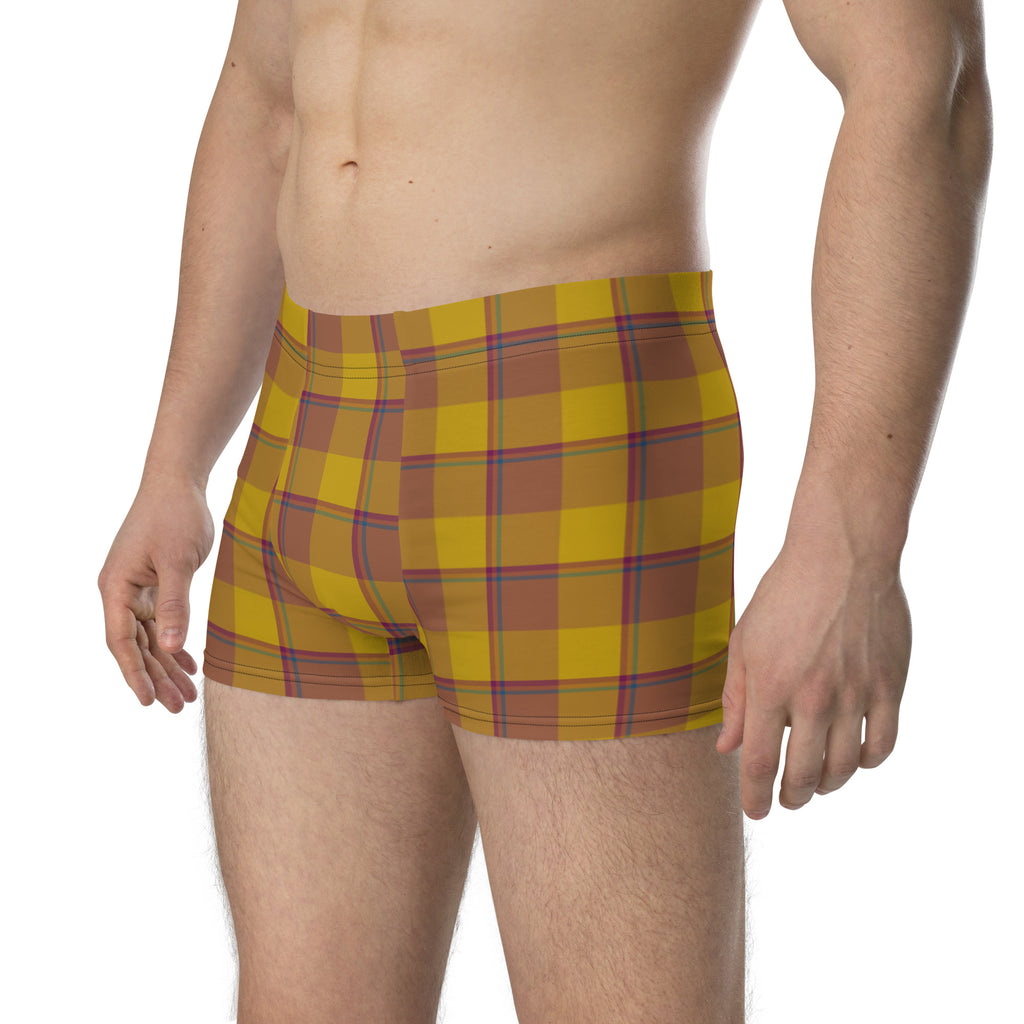 Potters Clay and Pizza Plaid Boxer Briefs - Scottish Squares