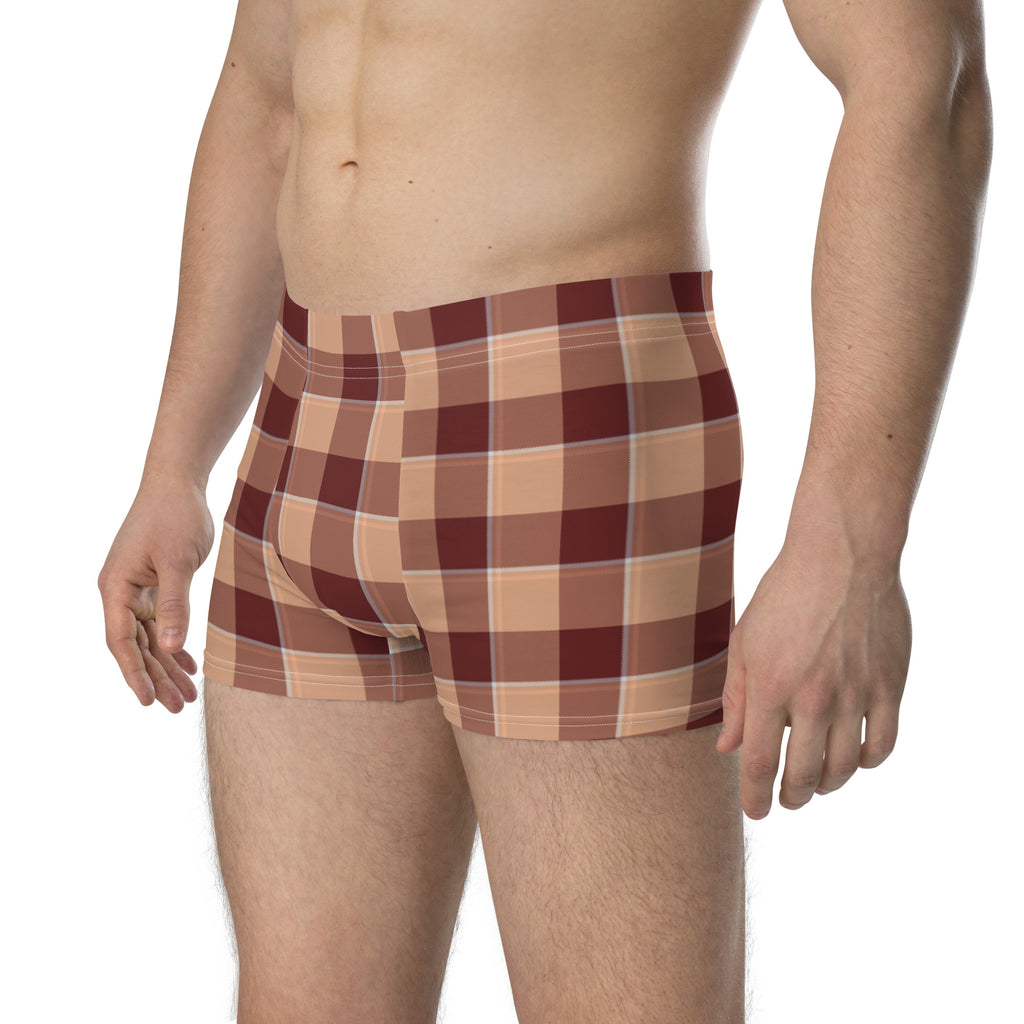 Whiskey and Livid Brown Plaid Boxer Briefs - Scottish Squares