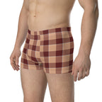 Whiskey and Livid Brown Plaid Boxer Briefs - Scottish Squares
