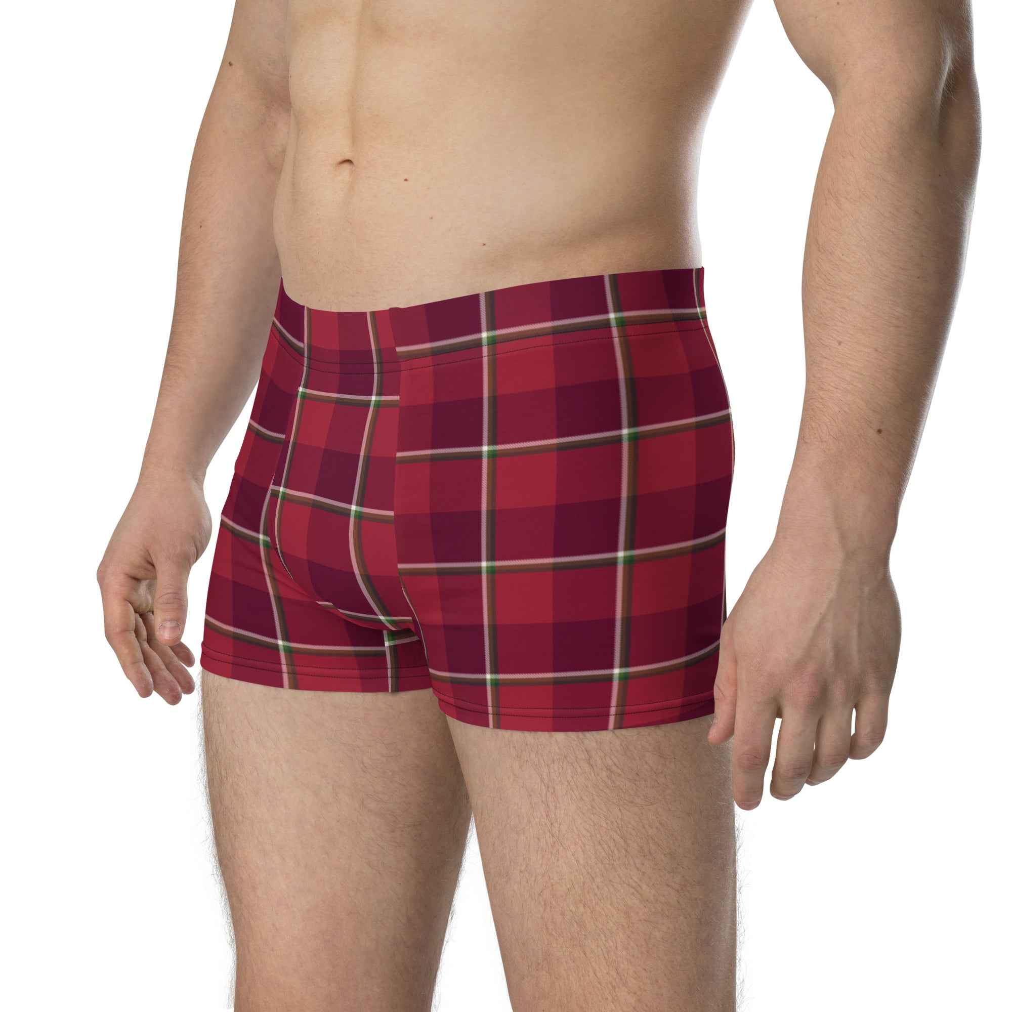 Old Brick and Cab Sav Plaid Boxer Briefs - Scottish Squares