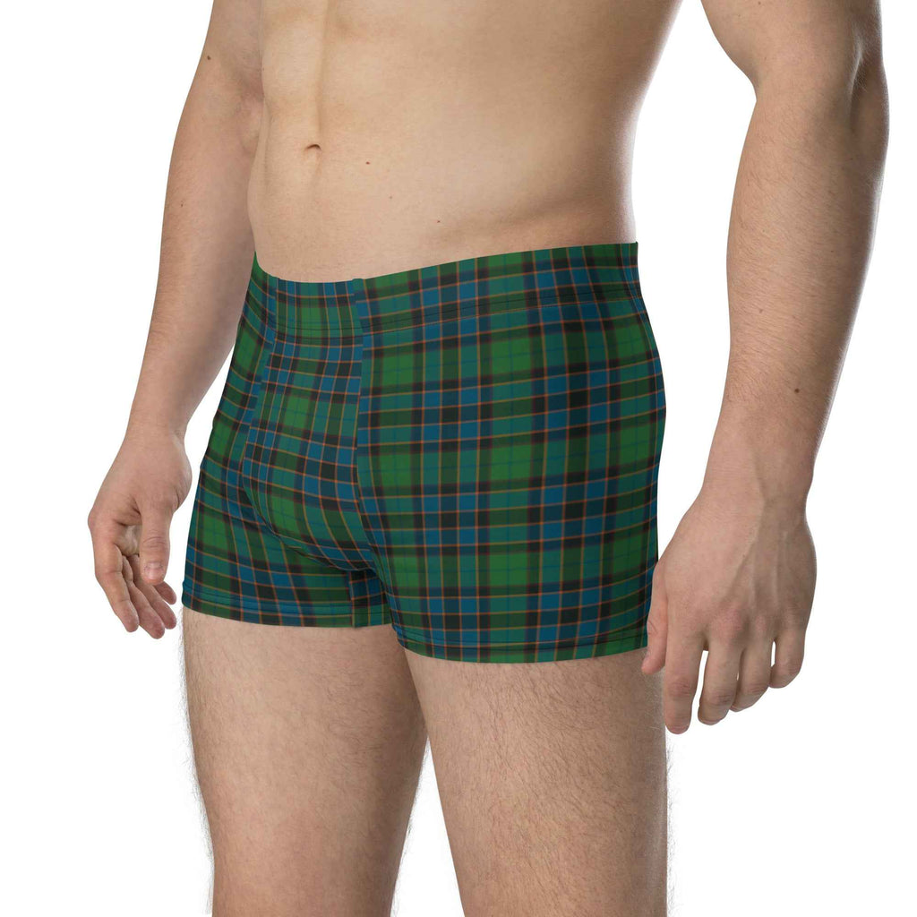 Boxer Briefs Green Blue Orange Plaid Tartan