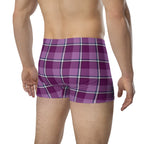 Purple and Trendy Pink Plaid Boxer Briefs - Scottish Squares
