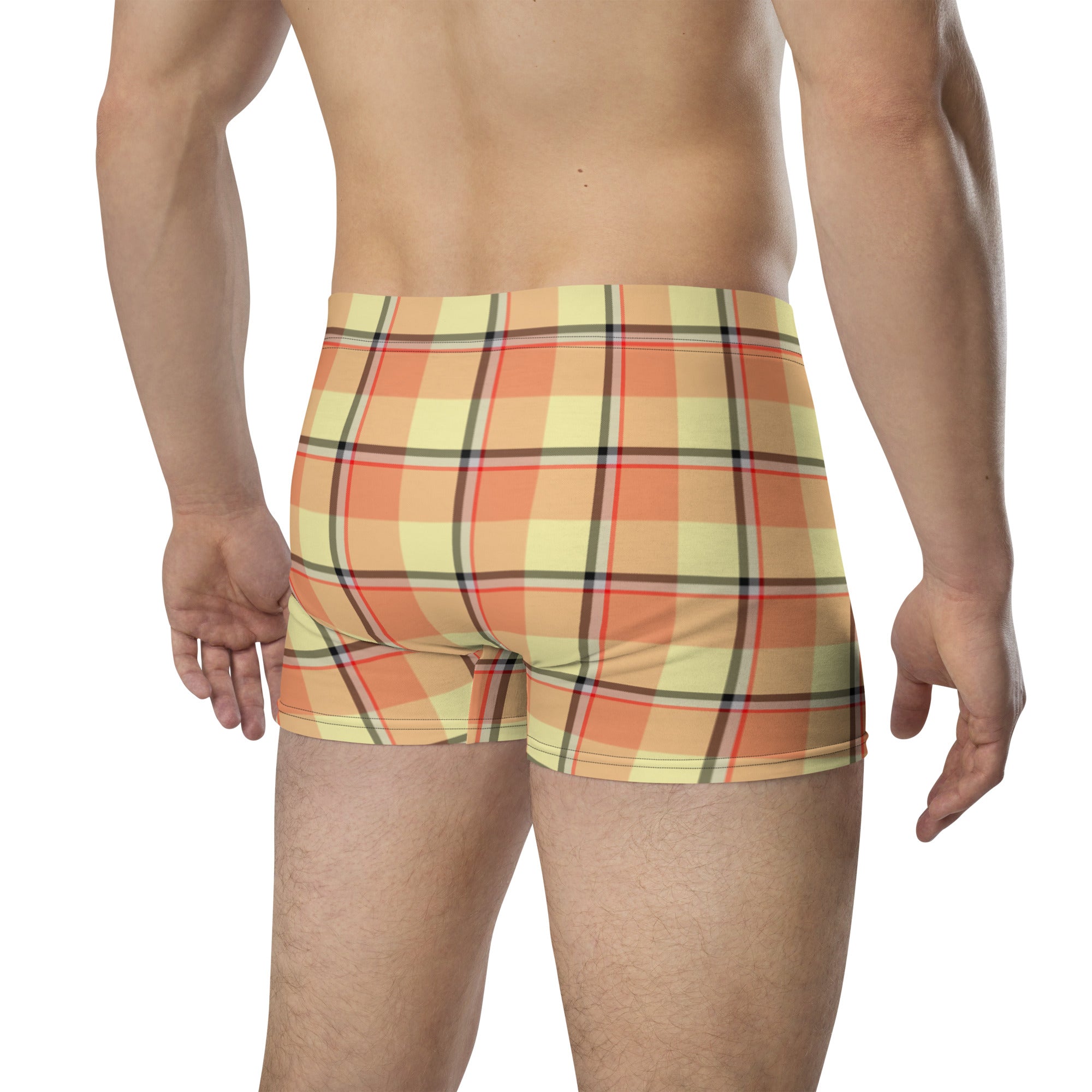 Claystone and Morning Mist Plaid Boxer Briefs - Scottish Squares