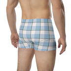 Pink Cloud and Blue Lagoon Plaid Boxer Briefs - Scottish Squares