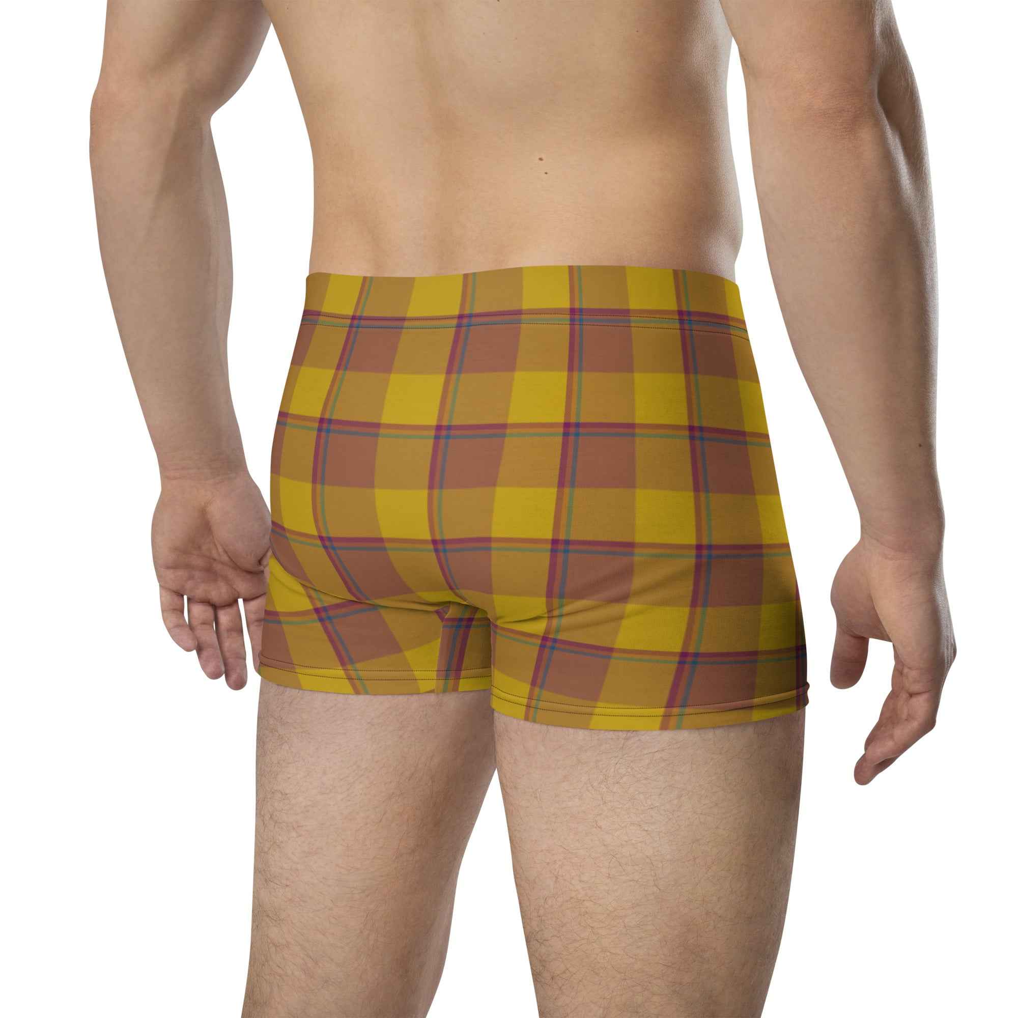 Potters Clay and Pizza Plaid Boxer Briefs - Scottish Squares